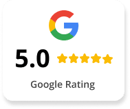 5.0 out of 5 stars Google Rating badge for Local Marketing Plus